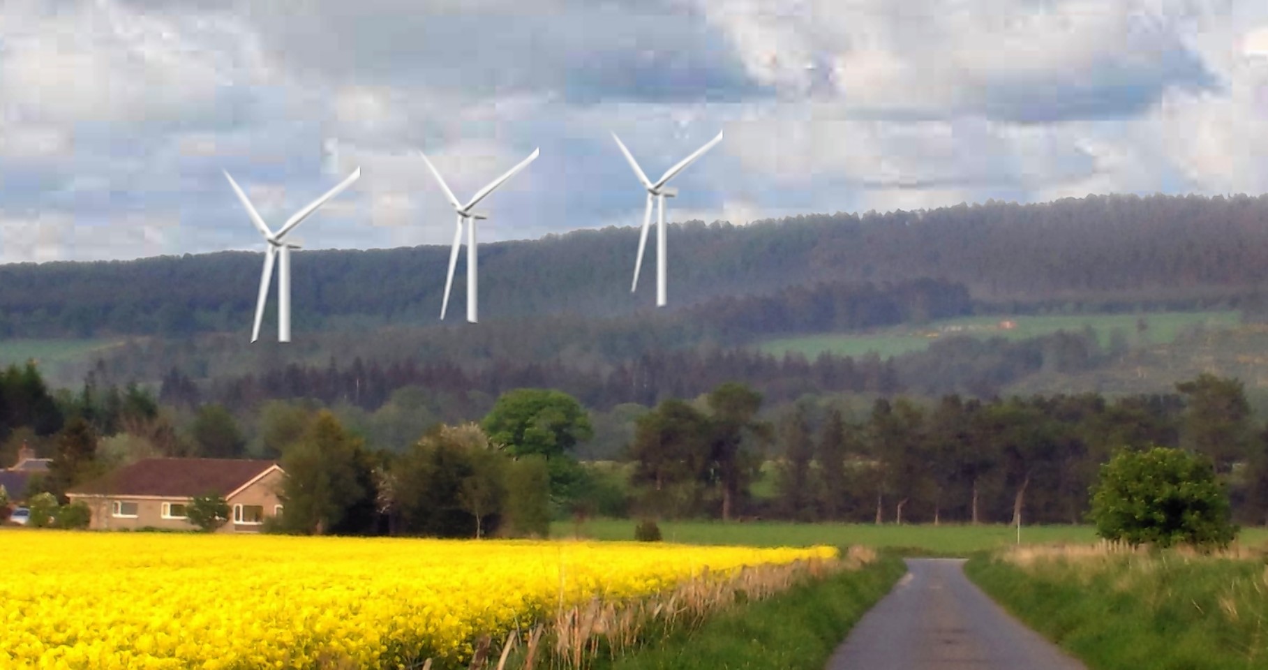 New map shows impact of wind turbines on north-east.